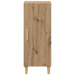 vidaXL Buffet chêne artisanal 34 5 x 34 x 90 cm Bois d'ingénierie