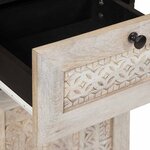 vidaXL Ensemble de mobilier de salle de bain avec tiroir 3 Pièces Blanc