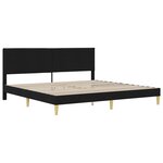 vidaXL Cadre de lit avec tête de lit Noir 180 x 200 cm Tissu