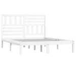 vidaXL Cadre de lit sans matelas blanc bois de pin massif 140x190 cm