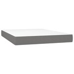 vidaXL Matelas de lit à ressorts ensachés fermeté moyenne Gris foncé 140x200x20 cm