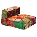 vidaXL Pouf modulaire à 4 places Patchwork Tissu