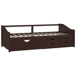 vidaXL Lit de repos 3 places sans matelas Bois de pin massif 90x200 cm