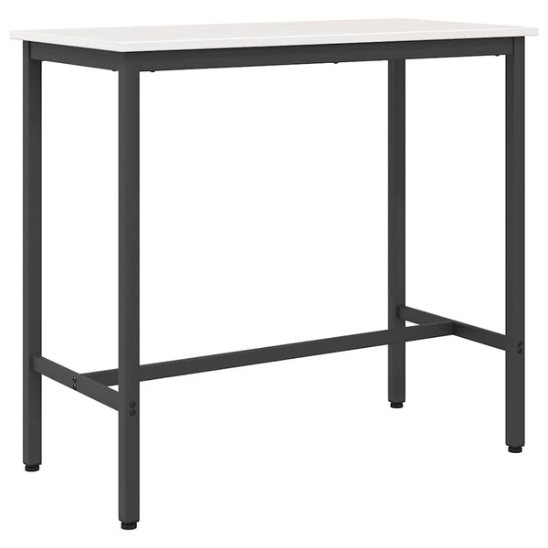 vidaXL table Blanc 100 x 50 x 91 cm Bois d'ingénierie et acier