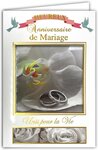 Carte Heureux Anniversaire de Mariage Félicitations Noces Enveloppe 12x17 5cm
