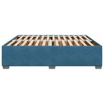 vidaXL Cadre de lit bleu 180x200 cm velours