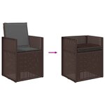 vidaXL Ensemble de salle à manger pour jardin avec coussin 5 Pièces PP