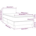 vidaXL Sommier à lattes de lit avec matelas et LED Gris clair 90x190cm