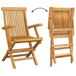 vidaXL Ensemble de salle à manger pour jardin 5 Pièces Marron