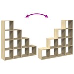 vidaXL Étagère séparatrice de pièce 4 niveaux chêne sonoma