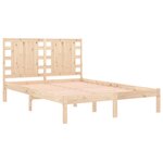 vidaXL Cadre de lit bois massif 135x190 cm double