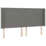 vidaXL Sommier à lattes de lit avec matelas Gris foncé 180x200cm Tissu