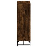 vidaXL Buffet avec portes en verre chêne fumé 35x37x120 cm