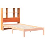 vidaXL Tête de lit avec rangement cire marron 100cm bois massif de pin