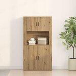 vidaXL Haut Armoire Chêne artisanal 80 x 33 x 150 cm Bois d'ingénierie