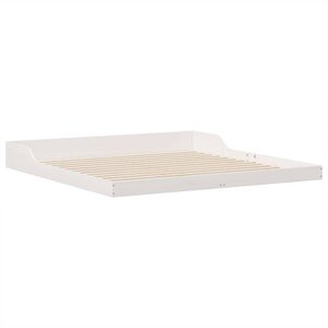 vidaXL Cadre de lit Blanc 200 x 200 cm Pin massif