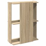 vidaXL Bibliothèque à 3 niveaux chêne sonoma 60x30x80 cm