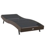 vidaXL Chaise longue 1-personne Marron 70 x 197 x 82 cm
