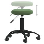 vidaXL Chaise de salle à manger Vert foncé Velours