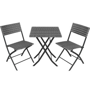 Salon de jardin 2 personnes gris 2108099