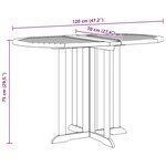 vidaXL Table pliable de jardin papillon 120x70x75 cm Bois teck solide