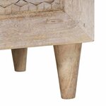 vidaXL Table de chevet avec tiroir 2 Pièces Beige 40 x 33 x 46 cm