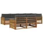 vidaXL Ensemble de canapés d'extérieur 7 pc Naturel et Anthracite