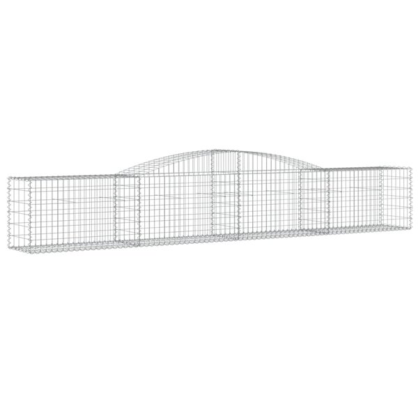 vidaXL Panier de gabions arqué 400x50x60/80 cm Fer galvanisé