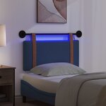 vidaXL Tête de lit suspendue Avec lumière LED Bleu PU antique