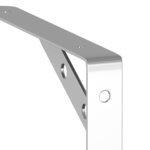 vidaXL Supports d'étagères 4 Pièces 20x2 5x14 cm argenté acier inoxydable