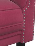 vidaXL Canapé à 3 places rouge bordeaux velours