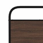 vidaXL Cadre de lit en métal sans matelas chêne marron 183x213 cm