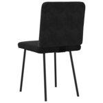 vidaXL Chaises à manger lot de 4 Noir Velours
