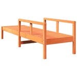 vidaXL Chaise longue cire marron 199 5x62x55 cm bois massif de pin