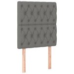 vidaXL Sommier à lattes de lit avec matelas Gris foncé 80x200 cm Tissu