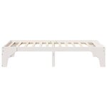 vidaXL Cadre de lit surélevé Blanc 75 x 190 cm Bois massif en pin