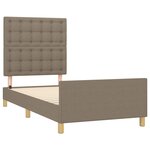vidaXL Cadre de lit sans matelas avec tête de lit taupe 80x200cm tissu