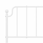 vidaXL Tête de lit métal blanc 193 cm