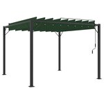 vidaXL Gazebo avec toiture louvée 3 x 3 x 2 14 m Vert