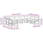 vidaXL Ensemble de canapés d'extérieur 9 pc Naturel et Crème