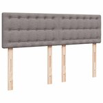 vidaXL Sommier à lattes de lit avec matelas Taupe 140x190 cm Tissu