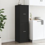 vidaXL Armoire d'apothicaire noir 40x41x144 5 cm bois d'ingénierie