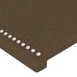 vidaXL Tête de lit à LED Marron Foncé 90x5x78/88 cm Tissu