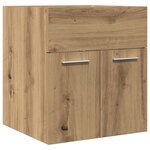 vidaXL Armoire lavabo de salle de bain chêne artisanal bois ingénierie