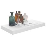 vidaXL Étagère murale flottante 2 Pièces Blanc brillant 50x23x3 8 cm MDF