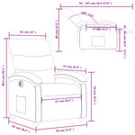 vidaXL Fauteuil inclinable électrique Marron Similicuir