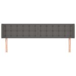 vidaXL Tête de lit avec oreilles Gris 183x16x78/88 cm Similicuir