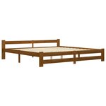 vidaXL Cadre de lit sans matelas marron miel bois pin massif 200x200cm