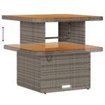 Ensemble de canapé de jardin vidaXL 12 pièces avec coussins gris en poly rotin acacia