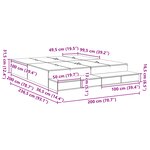 vidaXL Cadre de lit de rangement Vieux bois 200x200 cm